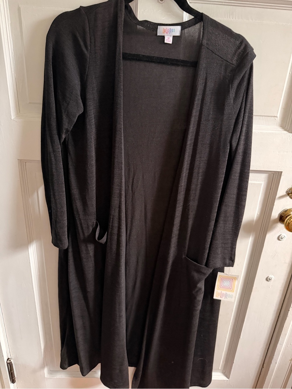 LuLaRoe Black Open-Front Cardigan